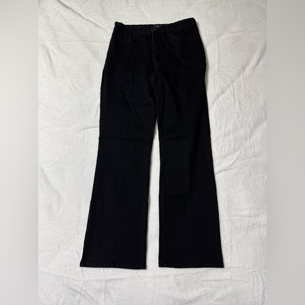 NYDJ Jeans Women's 12 Black Bootcut Lift Tuck Stretch Dark Wash‎ High Rise 28x30